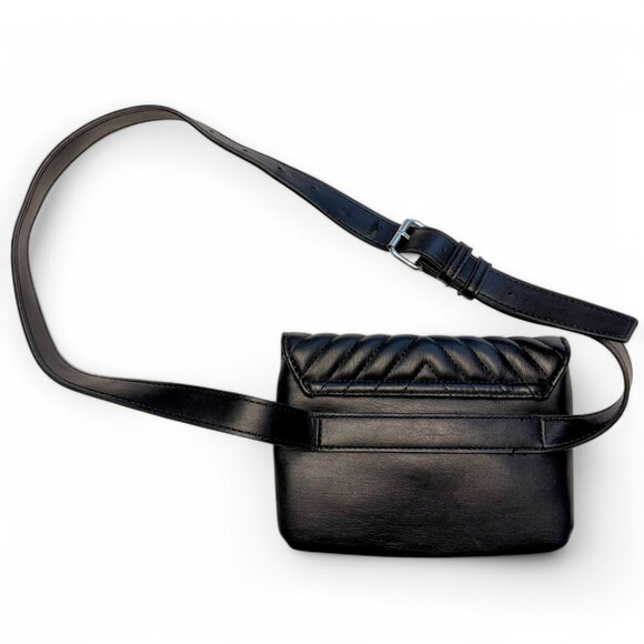 NWOT! Sam Edelman Vegan Leather Quilted Logo Belt/Waist Bag - Picture 6 of 6
